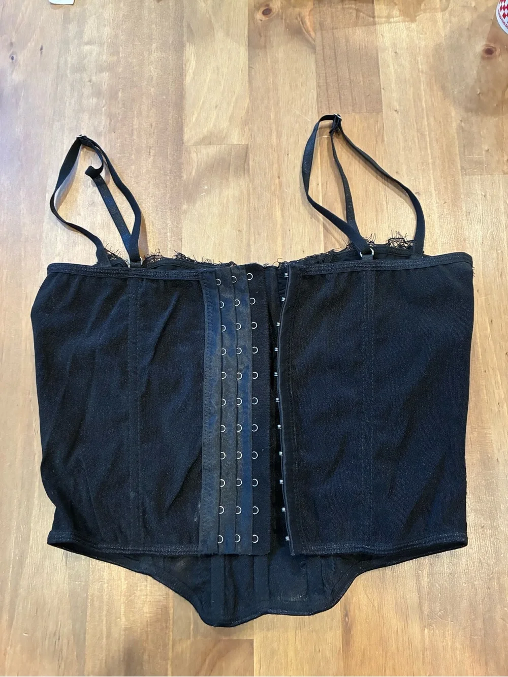 Black Lace Bustier Corset Top - Women Intimates & Sleepwear
